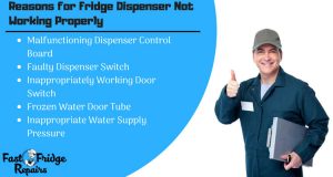 reasons for fridge dispenser not working
