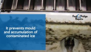 accumulation of contaminated ice